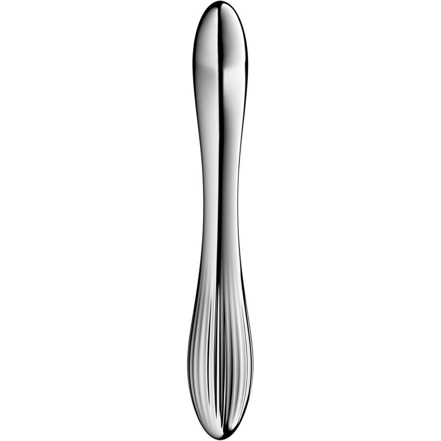 SATISFYER - PURE GRAVITY 1 STAINLESS STEEL DOUBLE-ENDED DILDO - NOCTURNA DESIRES