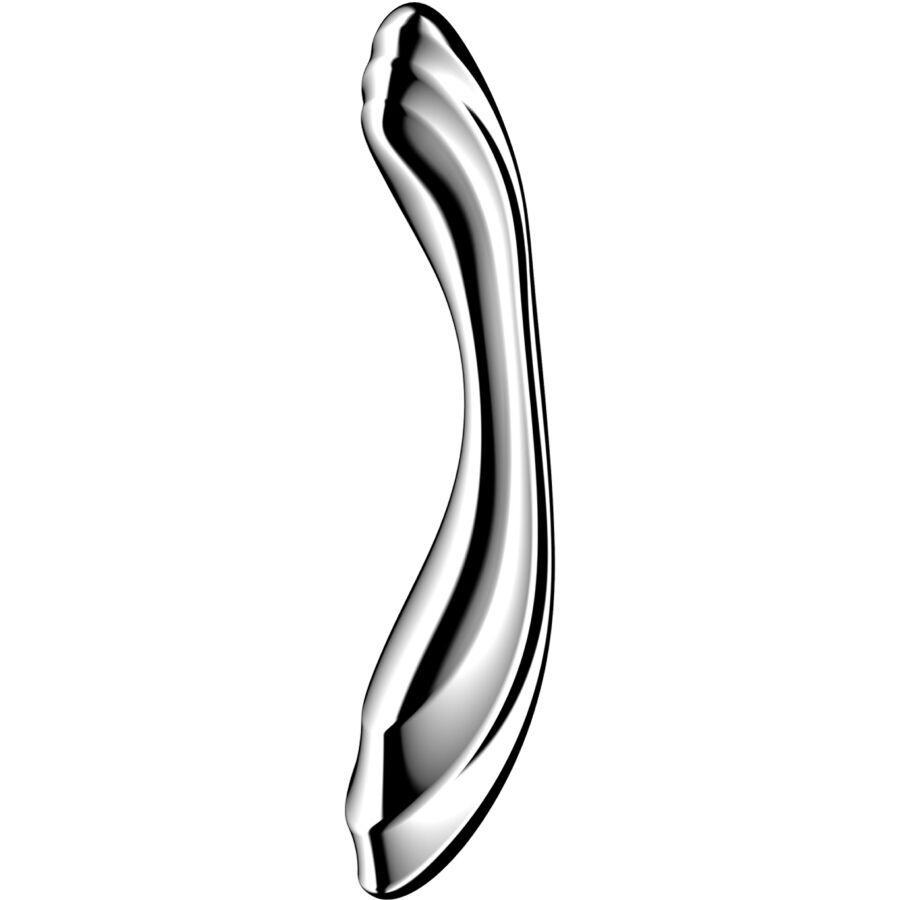 SATISFYER - PURE GRAVITY 2 STAINLESS STEEL DOUBLE-ENDED DILDO - NOCTURNA DESIRES