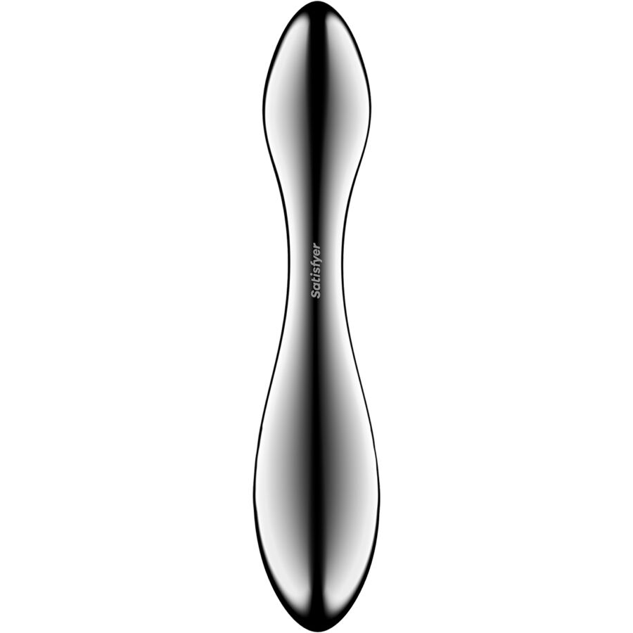 SATISFYER - PURE GRAVITY 3 STAINLESS STEEL DOUBLE-ENDED DILDO - NOCTURNA DESIRES