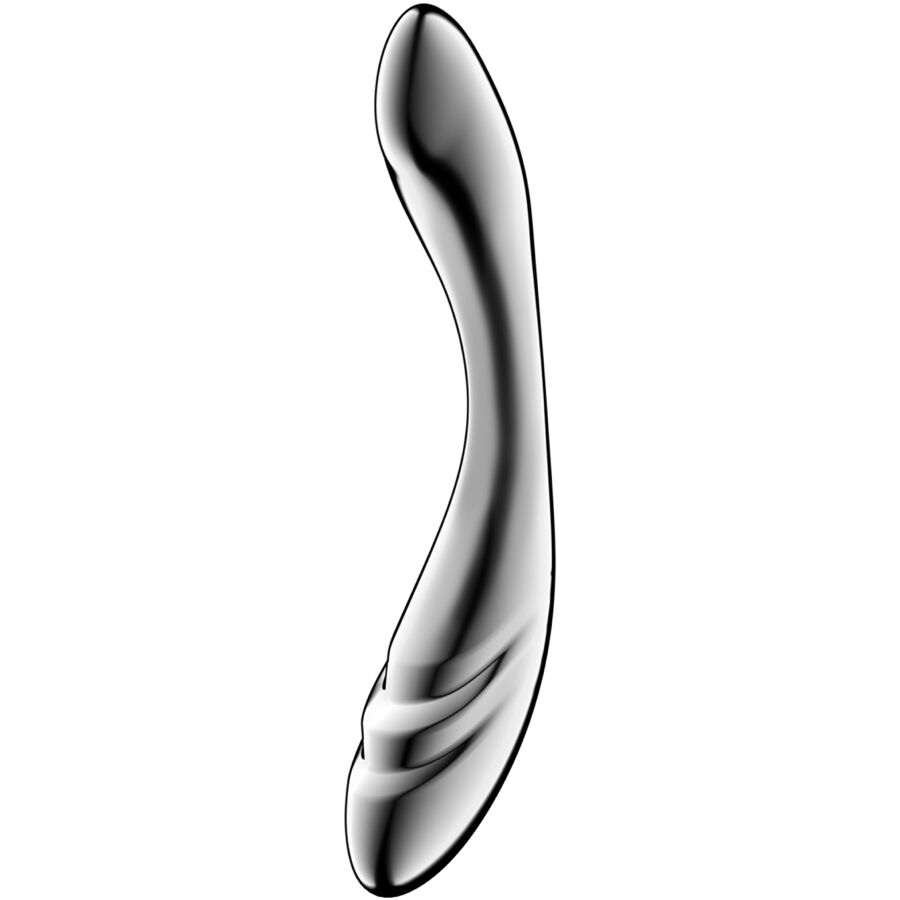 SATISFYER - PURE GRAVITY 3 STAINLESS STEEL DOUBLE-ENDED DILDO - NOCTURNA DESIRES