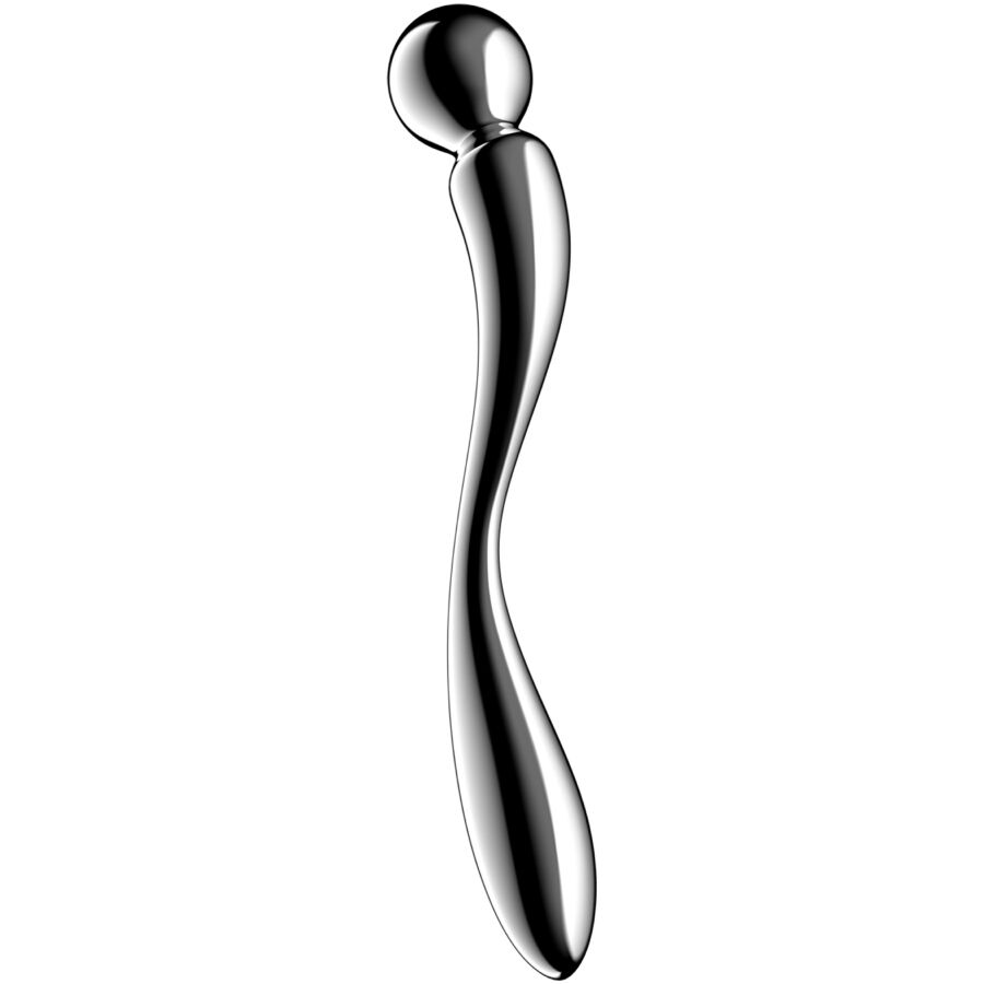 SATISFYER - STAR FORCE 2 STAINLESS STEEL DOUBLE-ENDED DILDO - NOCTURNA DESIRES