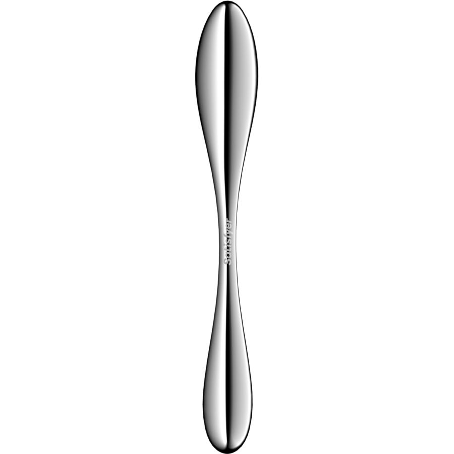 SATISFYER - STAR FORCE 3 STAINLESS STEEL DOUBLE-ENDED DILDO - NOCTURNA DESIRES