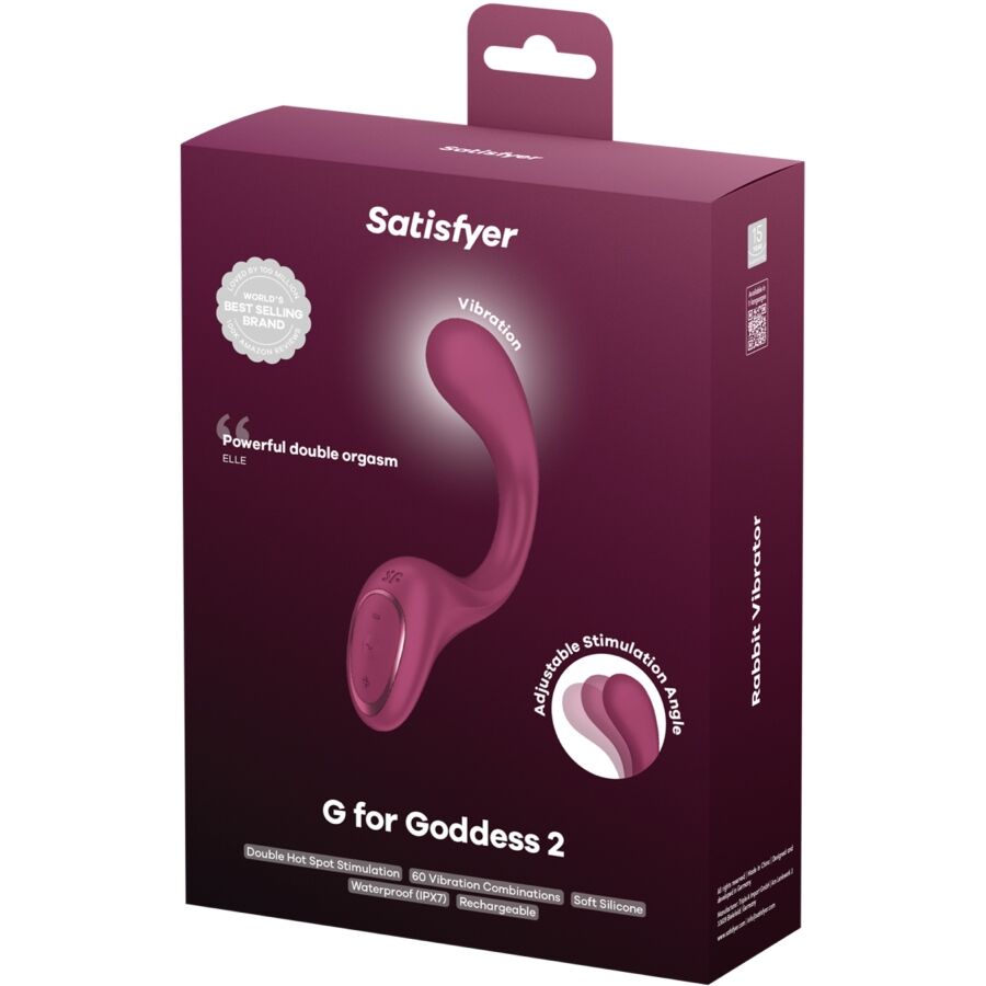 SATISFYER - G FOR GODDESS 2 RABBIT VIBRATOR BOTTLE BORDEAUX - NOCTURNA DESIRES