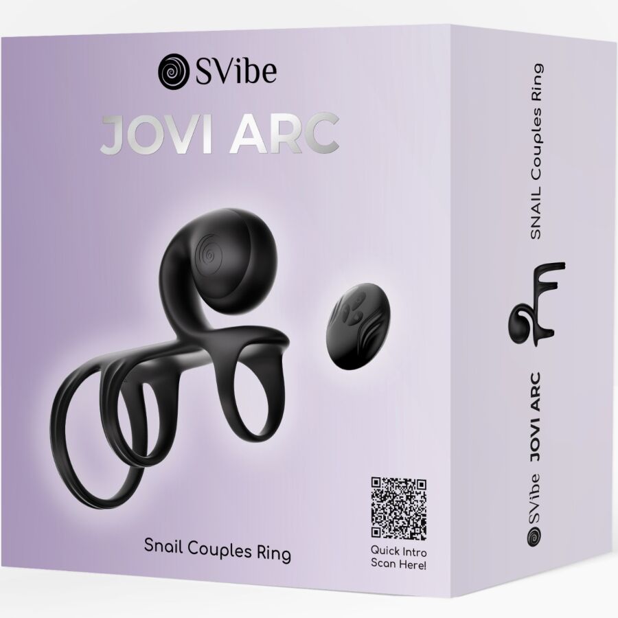 SNAIL VIBE - JOVI ARC COUPLE RING REMOTE CONTROL BLACK - NOCTURNA DESIRES