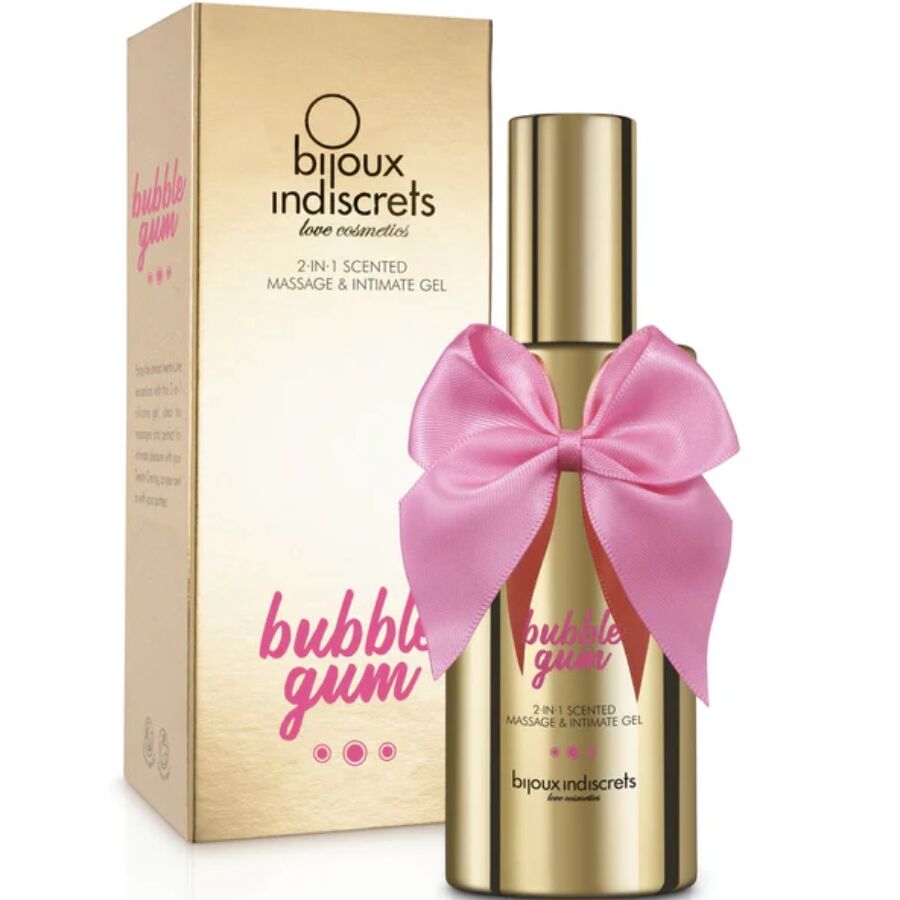 BIJOUX - BUBBLE GUM 2·IN·1 SCENTED MASSAGE & INTIMATE GEL 100 ML BIJOUX LOVE COSMETIQUES NOCTURNA DESIRES