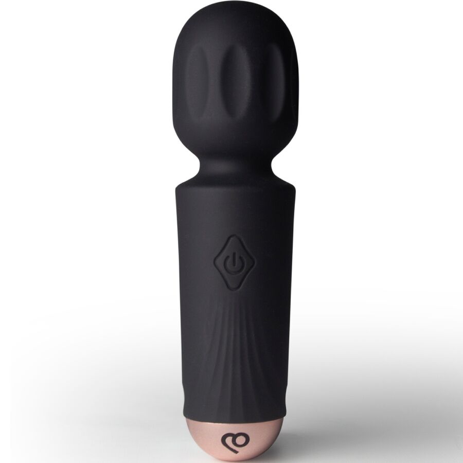 ROCKS-OFF - MINI RECHARGEABLE WAND 16 FUNCTIONS BLACK TULIP - NOCTURNA DESIRES