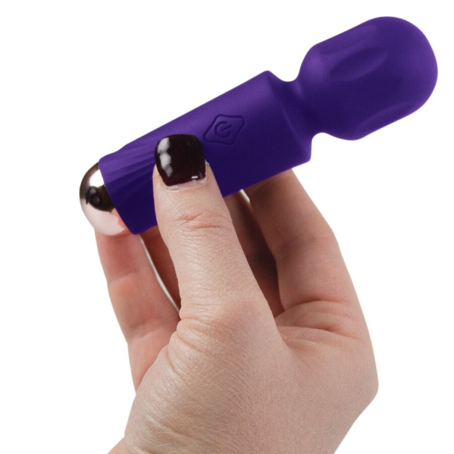 ROCKS-OFF - MINI RECHARGEABLE WAND 16 FUNCTIONS VIOLET DREAM - NOCTURNA DESIRES