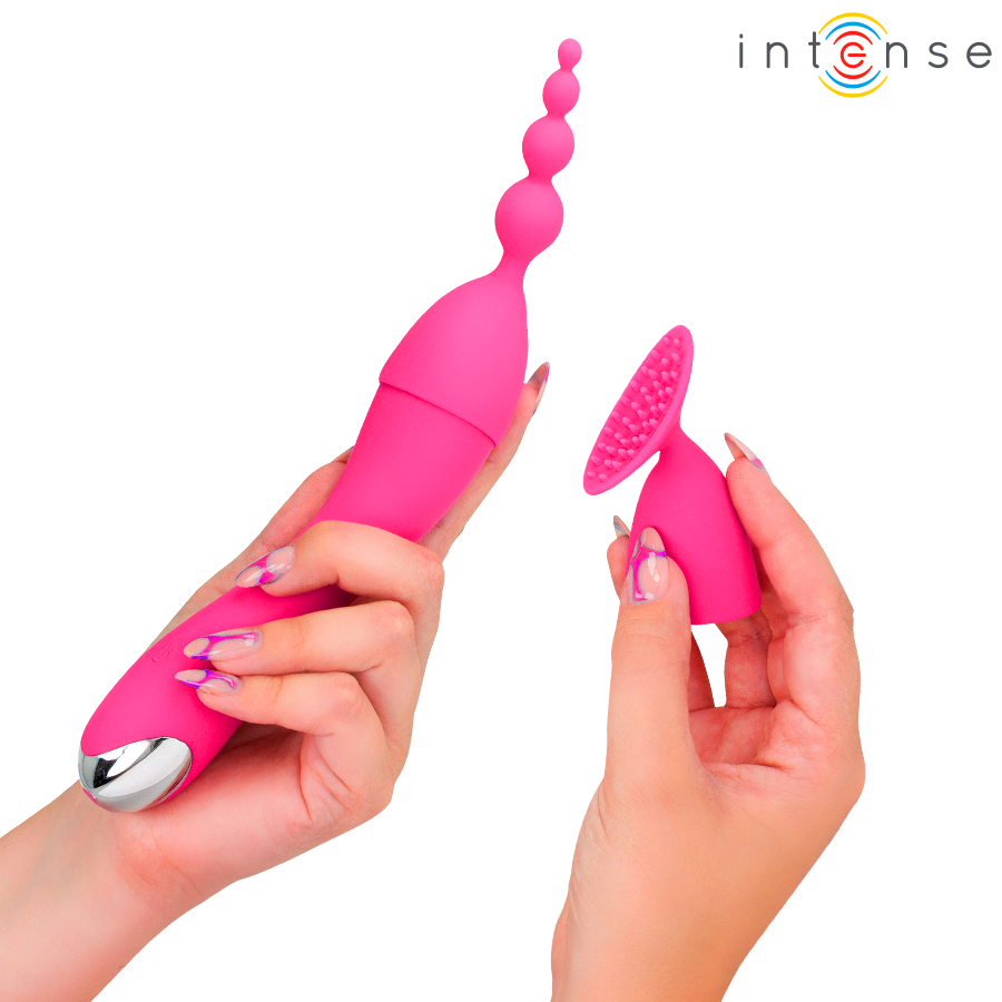 INTENSE - CHER VIBRATOR WITH 20 PATTERNS AND INTERCHANGEABLE HEADS - NOCTURNA DESIRES