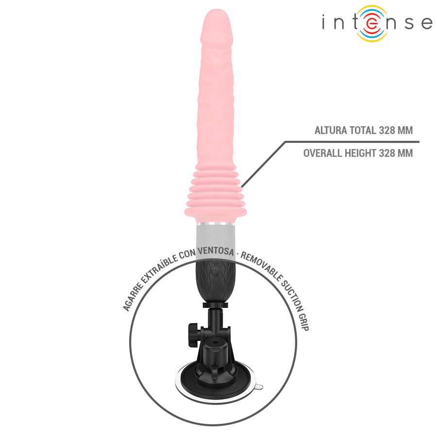 INTENSE - CYNTHIA REMOTE CONTROL THRUSTING VIBRATOR WITH HEAT - NOCTURNA DESIRES