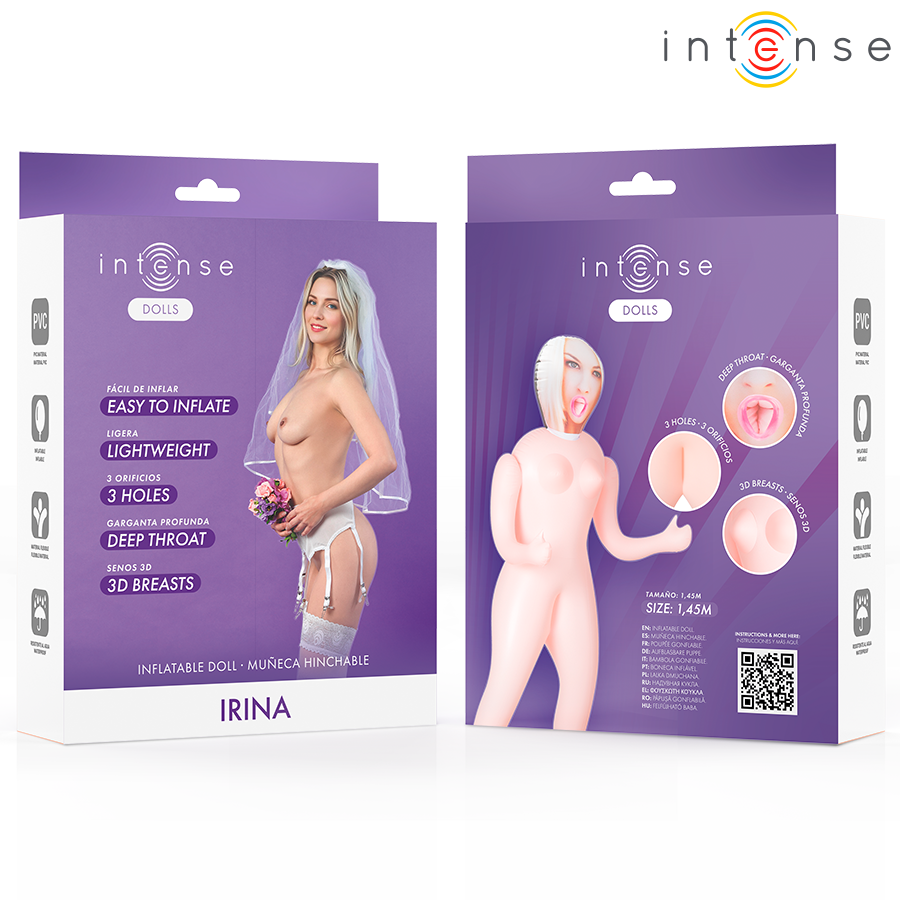 INTENSE DOLLS - IRINA INFLATABLE DOLL WITH THREE ORIFICES - NOCTURNA DESIRES
