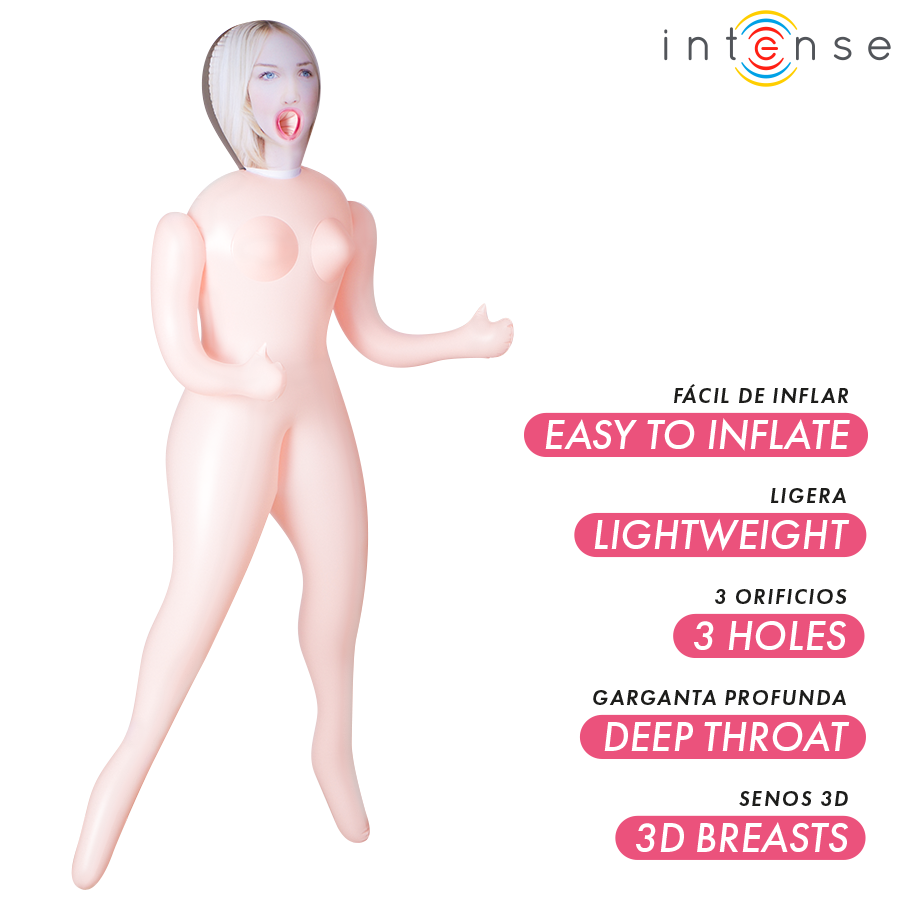 INTENSE DOLLS - INGRID INFLATABLE DOLL WITH THREE ORIFICES - NOCTURNA DESIRES