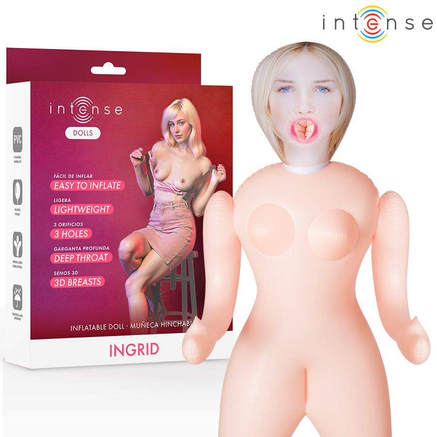 INTENSE DOLLS - INGRID INFLATABLE DOLL WITH THREE ORIFICES - NOCTURNA DESIRES