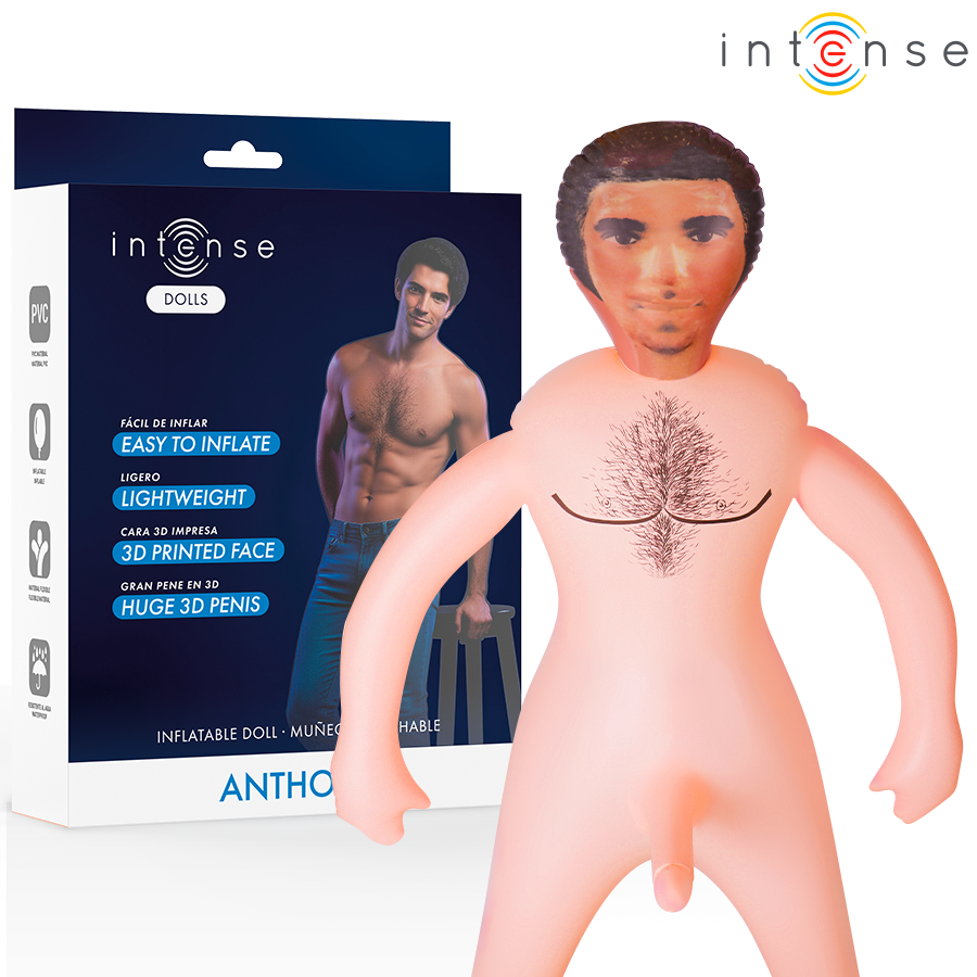 INTENSE DOLLS - ANTHONY INFLATABLE DOLL WITH 3D PENIS - NOCTURNA DESIRES