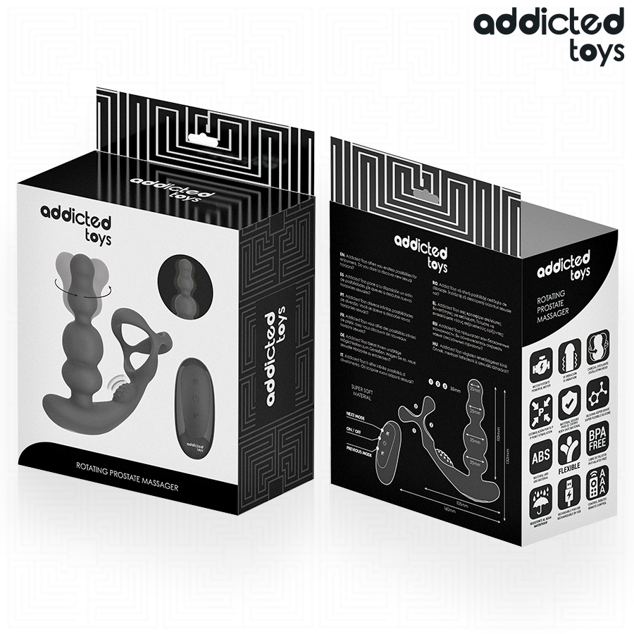 ADDICTED TOYS - ROTATING PROSTATE MASSAGER REMOTE CONTROL - NOCTURNA DESIRES