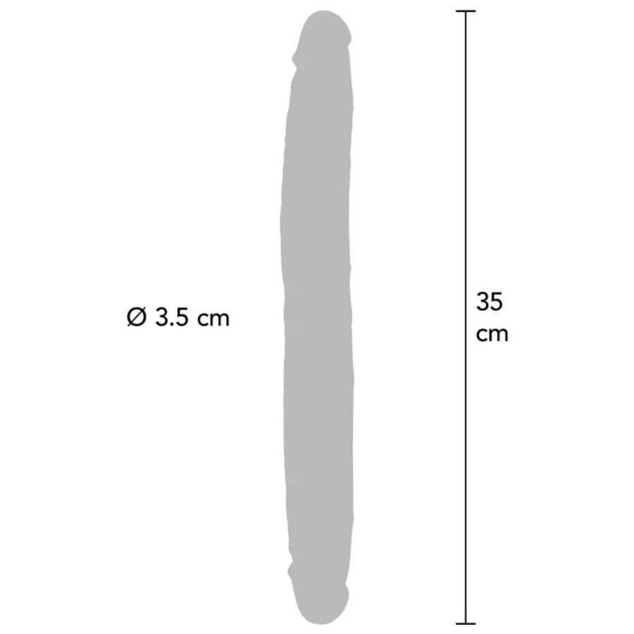 GET REAL - DOUBLE-ENDED SILICONE DILDO CARAMEL 35 CM - NOCTURNA DESIRES