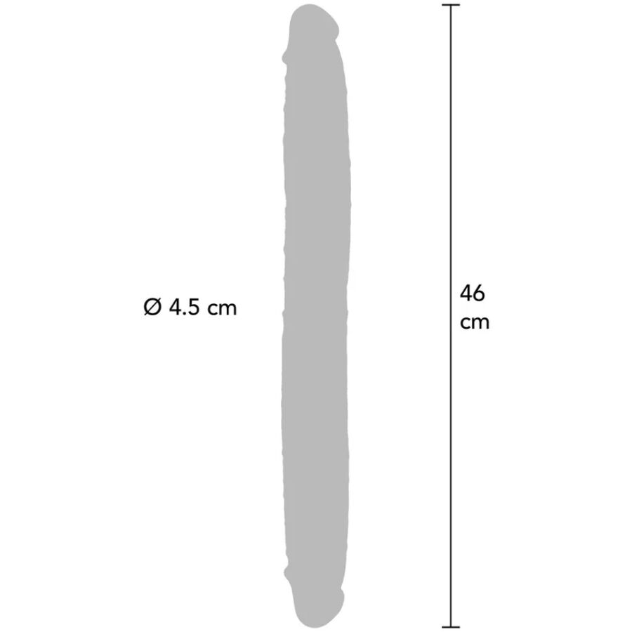 GET REAL - DOUBLE-ENDED SILICONE DILDO CARAMEL 46 CM - NOCTURNA DESIRES