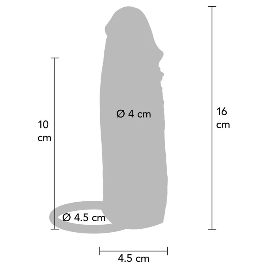 GET REAL - HYDRATED SKIN SILICONE PENIS SLEEVE CARAMEL 16 CM - NOCTURNA DESIRES