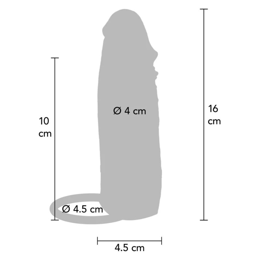 GET REAL - HYDRATED SKIN SILICONE VIBRATING PENIS SLEEVE CARAMEL 16 CM - NOCTURNA DESIRES
