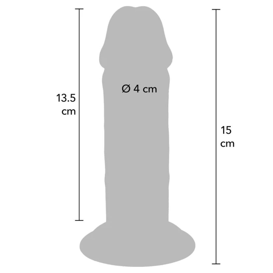 GET REAL - DELUXE THICK DOUBLE-DENSITY TPE DONG 15 CM - NOCTURNA DESIRES