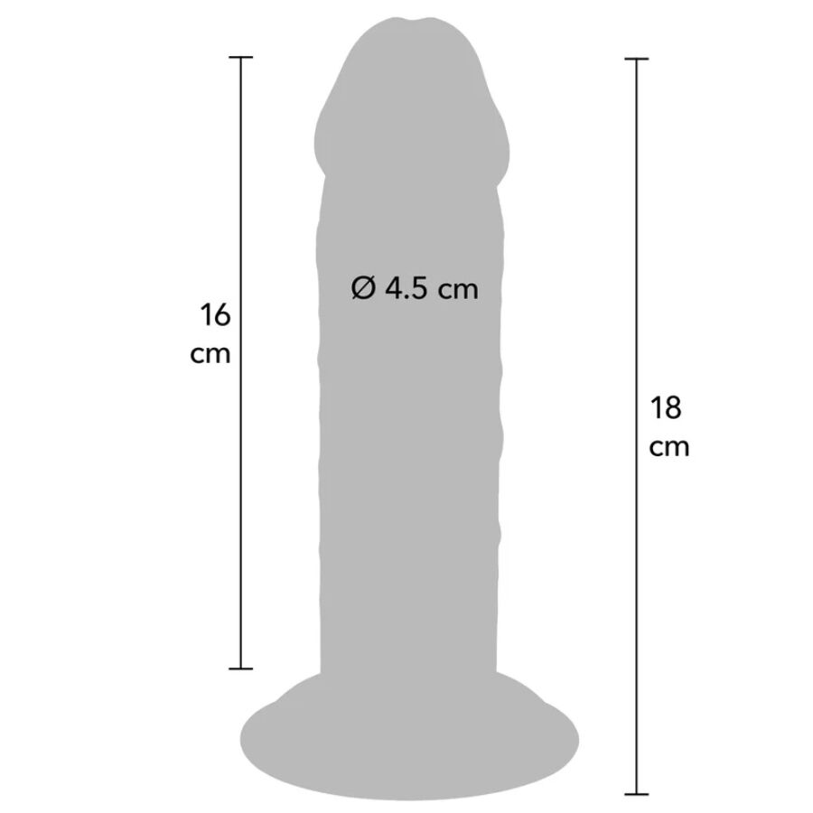 GET REAL - DELUXE THICK DOUBLE-DENSITY TPE DONG 18 CM - NOCTURNA DESIRES