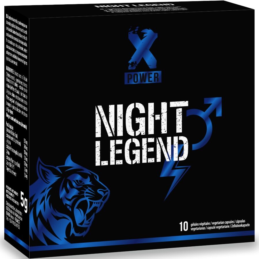 XPOWER - NIGHT LEGEND FAST ACTING STIMULANT FOR ERECTION AND PERFORMANCE 10 CAPSULES - NOCTURNA DESIRES