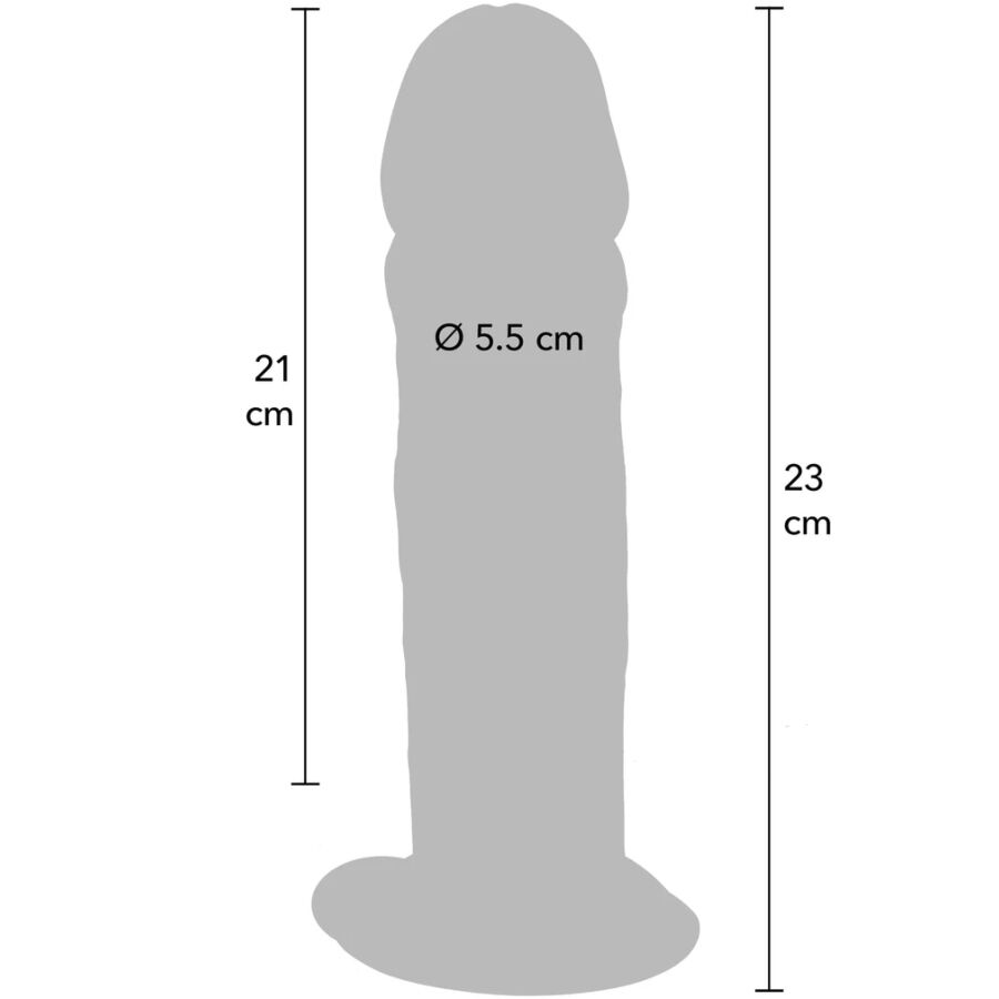 GET REAL - DELUXE THICK DOUBLE-DENSITY TPE DONG 23 CM - NOCTURNA DESIRES