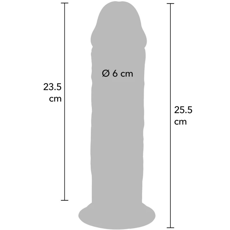GET REAL - DELUXE THICK DOUBLE-DENSITY TPE DONG 25.5 CM - NOCTURNA DESIRES