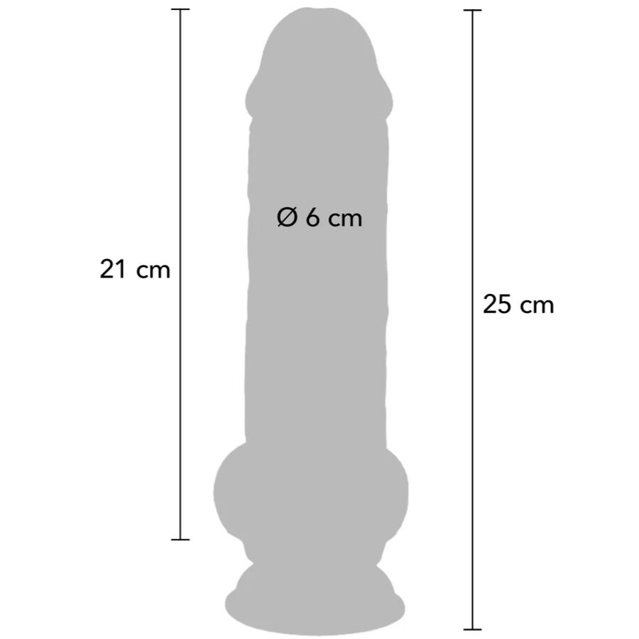 GET REAL - DELUXE REALISTIC PENIS WITH TESTICLES EXTRA THICK 25 CM - NOCTURNA DESIRES