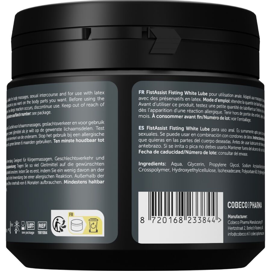 COBECO - FIST ASSIST WHITE LUBE EXTRA-THICK 500 ML - NOCTURNA DESIRES