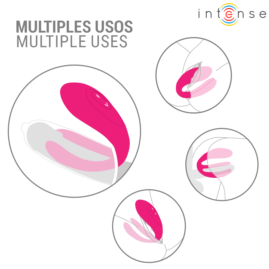 INTENSE - JULIA DOUBLE VIBRATOR CLAMP STIMULATOR REMOTE CONTROL - NOCTURNA DESIRES