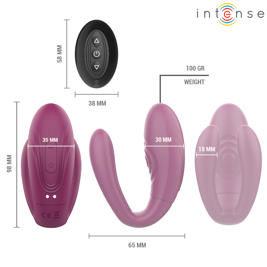 INTENSE - SANDRA TAPPING AND VIBRATION CLAMP STIMULATOR REMOTE CONTROL - NOCTURNA DESIRES