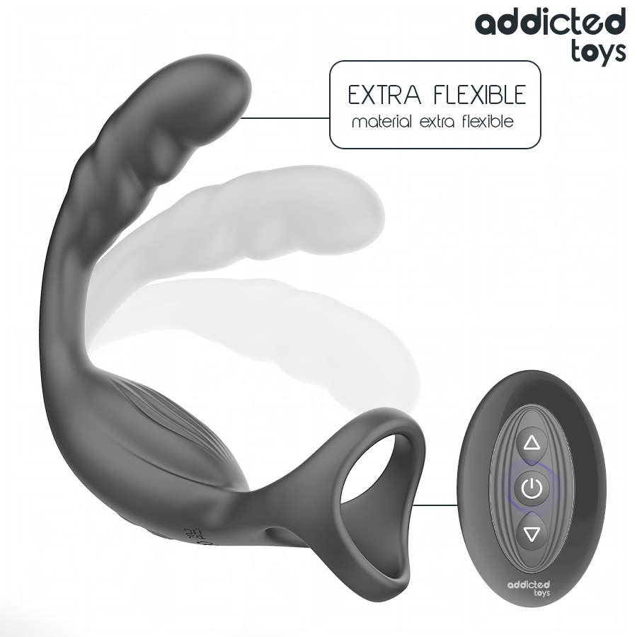 ADDICTED TOYS - DUAL PROSTATIC COCK RING REMOTE CONTROL - NOCTURNA DESIRES