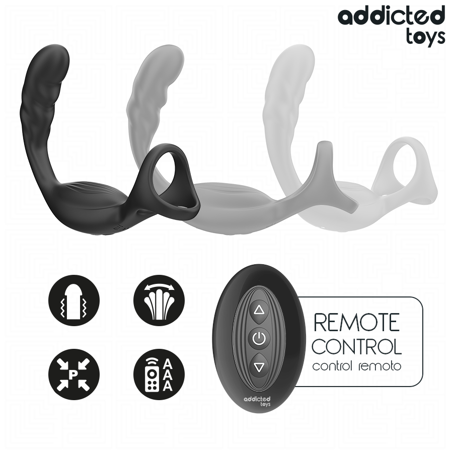 ADDICTED TOYS - DUAL PROSTATIC COCK RING REMOTE CONTROL - NOCTURNA DESIRES