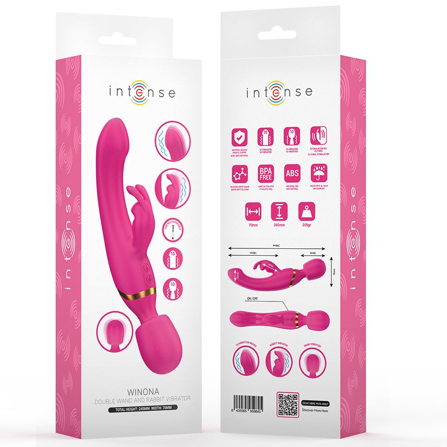 INTENSE - WINONA DOUBLE VIBRATOR RABBIT & WAND - NOCTURNA DESIRES
