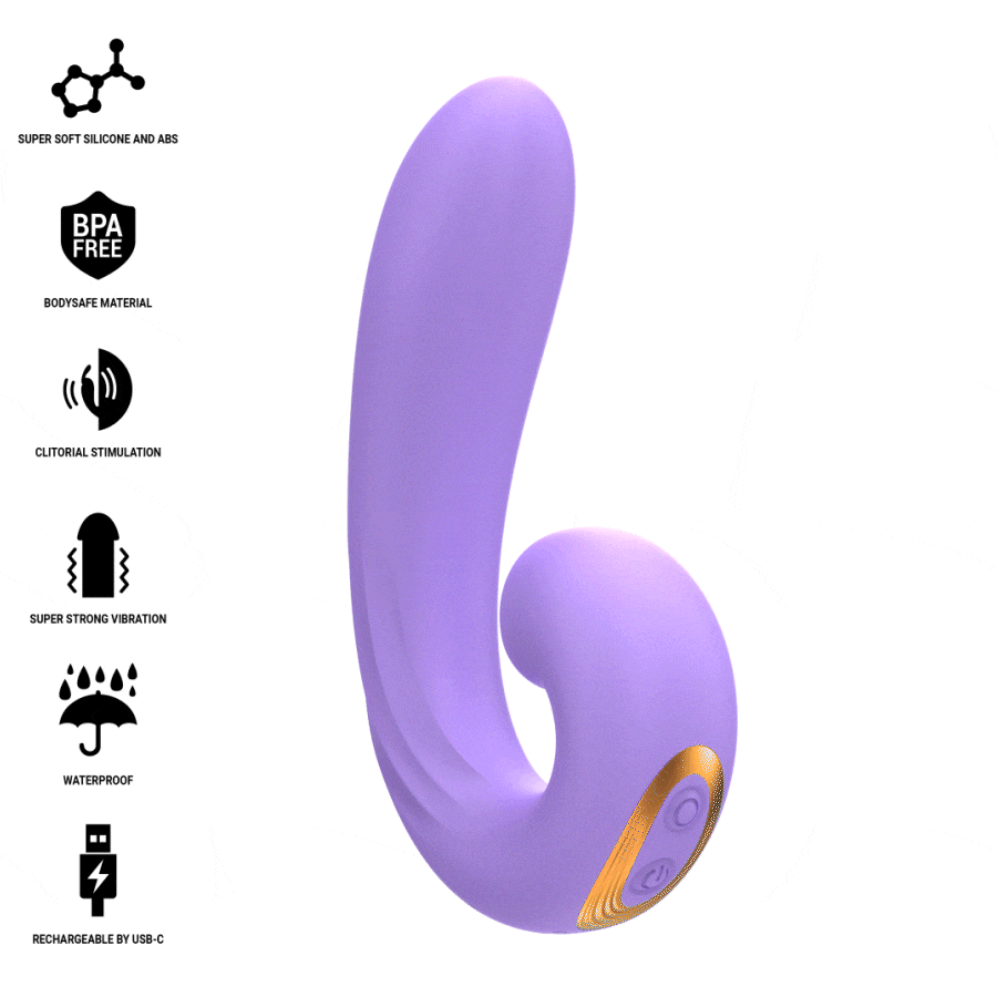 INTENSE - MERYL DOUBLE VIBRATION CLITORIS STIMULATOR - NOCTURNA DESIRES