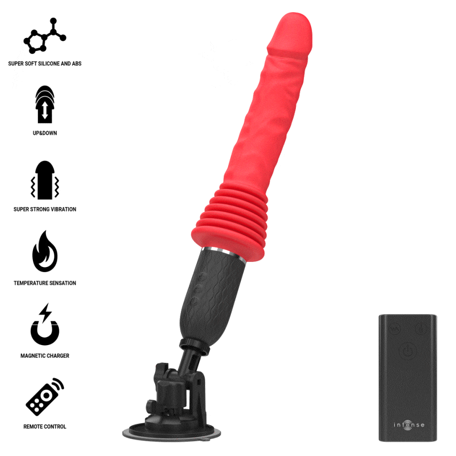 INTENSE - CYNTHIA REMOTE CONTROL THRUSTING VIBRATOR WITH HEAT - NOCTURNA DESIRES