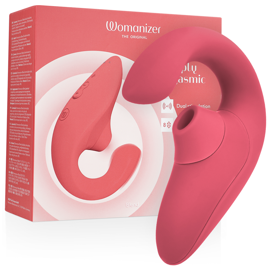 WOMANIZER - BLEND RABBIT VIBRATOR STIMULATOR VIBRANT ROSE - NOCTURNA DESIRES