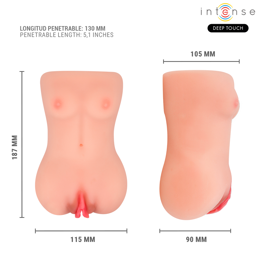INTENSE DEEP TOUCH - CATHERINE VIBRATOR & SUCTION MASTURBATOR WITH VOICE - NOCTURNA DESIRES