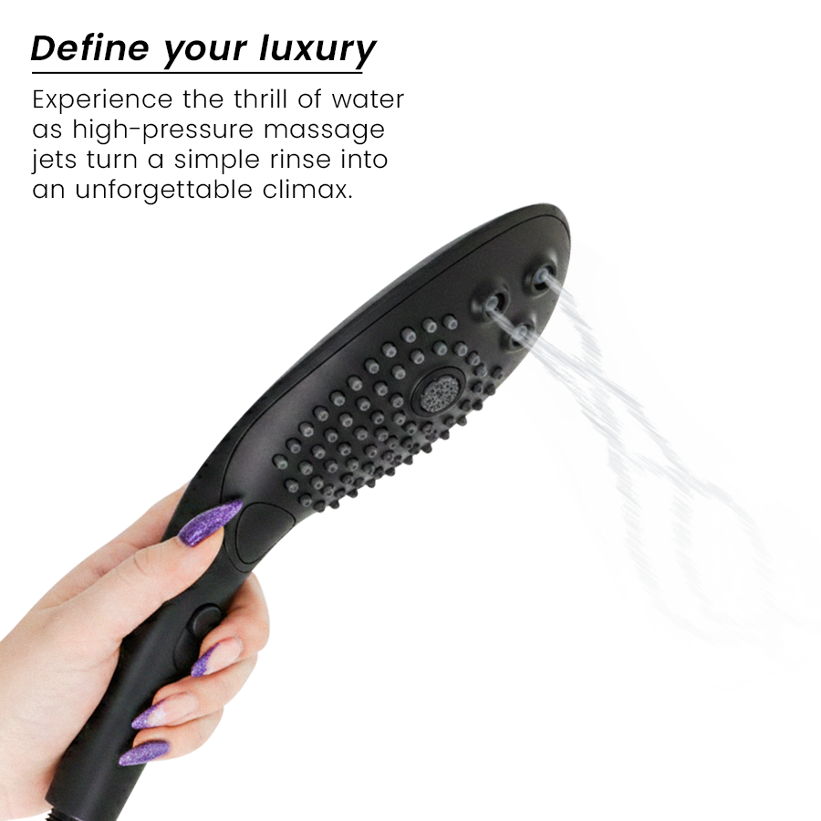 WOMANIZER - WAVE CLITORAL STIMULATING SHOWER HEAD BLACK - NOCTURNA DESIRES