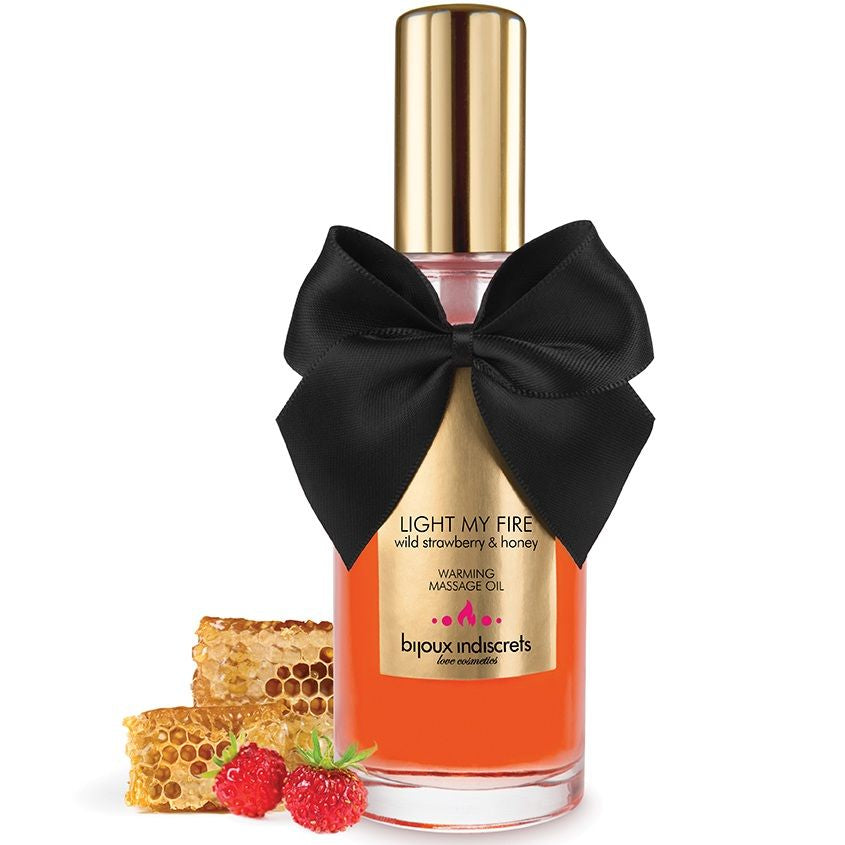 BIJOUX - MASSAGE OIL HEAT EFFECT STRAWBERRY AROMA - NOCTURNA DESIRES