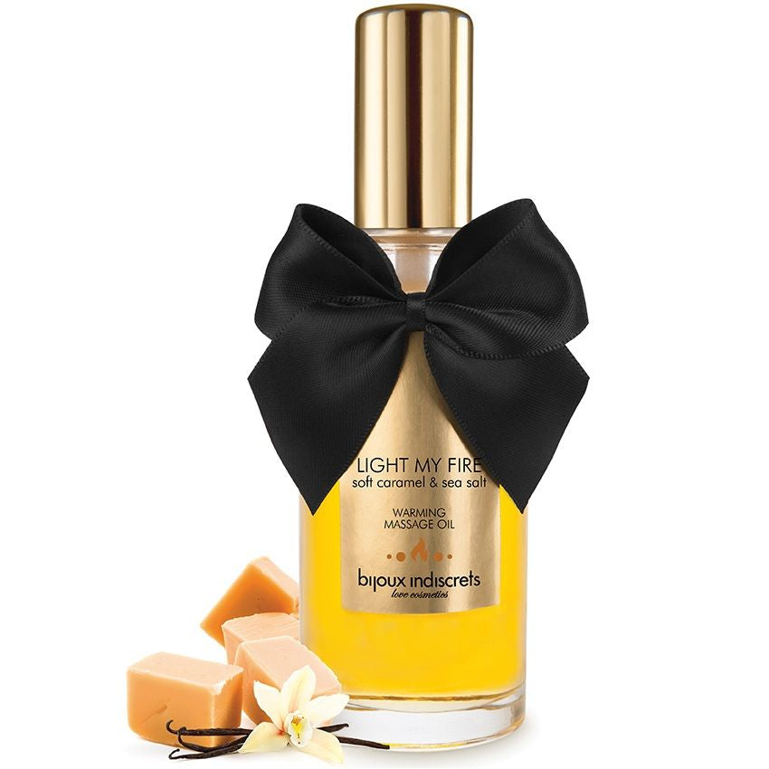 BIJOUX - MASSAGE OIL HEAT EFFECT CARAMEL AROMA - NOCTURNA DESIRES