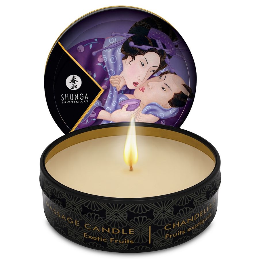 SHUNGA - MINI CARESS BY CANDLELIGHT DISPLAY MASSAGE CANDLES 24 UNITS - NOCTURNA DESIRES