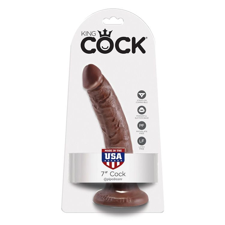 KING COCK - 7 DILDO CHOCOLATE 17.8 CM KING COCK NOCTURNA DESIRES