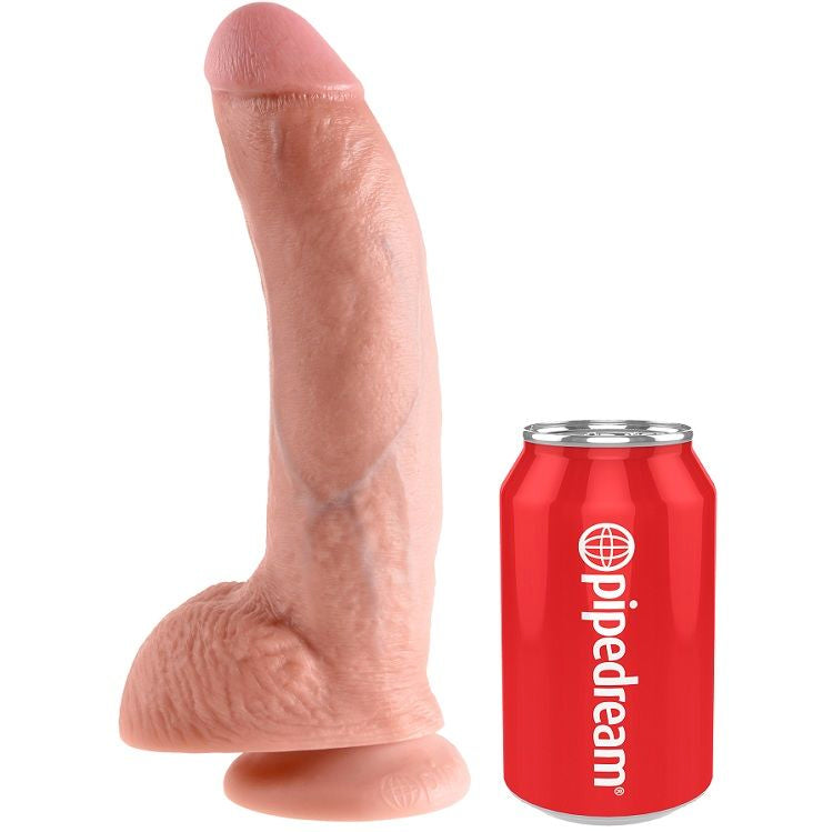 KING COCK - 9 DILDO FLESH WITH BALLS 22.9 CM KING COCK NOCTURNA DESIRES