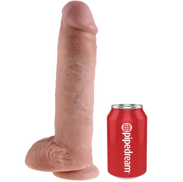 KING COCK - 11 DILDO FLESH WITH BALLS 28 CM KING COCK NOCTURNA DESIRES