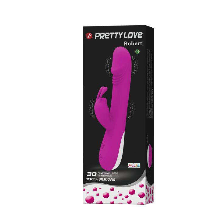 PRETTY LOVE - FLIRTATION ROBERT VIBRATOR WITH CLITORIS STIMULATOR PRETTY LOVE FLIRTATION NOCTURNA DESIRES
