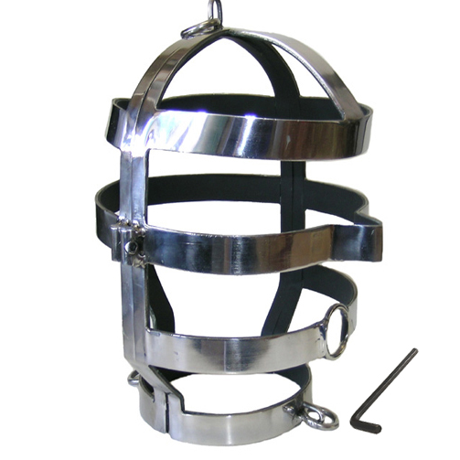 METAL HARD - MASK WITH STEEL NECKLACE - NOCTURNA DESIRES