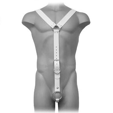 LEATHER BODY - HARNESS MEN WHITE LEATHER BODY NOCTURNA DESIRES