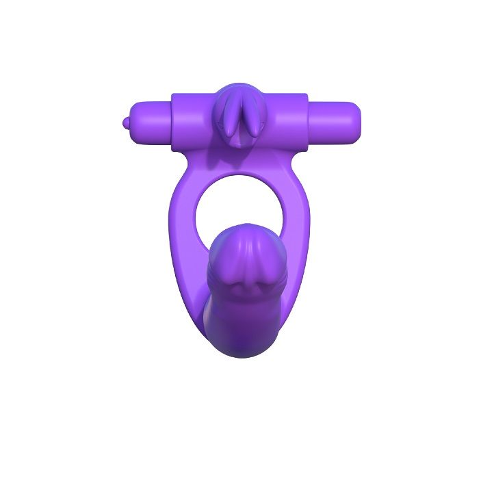 FANTASY C-RINGZ - SILICONE DOUBLE VIBRATOR RABBIT FANTASY C-RINGZ NOCTURNA DESIRES