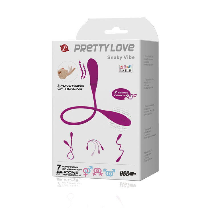 PRETTY LOVE - SMART SNAKY VIBE VIBRATOR 7 V + 3 TICKLING PRETTY LOVE SMART NOCTURNA DESIRES